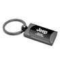 Jeep Grand Cherokee Two Tone Gun-Metal Rectangular Key Chain Key Fob