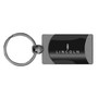 Lincoln Two Tone Gun-Metal Rectangular Key Chain Key Fob