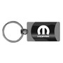 Mopar Two Tone Gun-Metal Rectangular Key Chain Key Fob for Dodge Jeep RAM