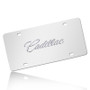 Cadillac Chrome Name Badge On Polished Chrome License Plate