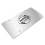 Nissan Chrome Logo On Stainless Steel License Plate
