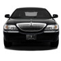 Lincoln Town Car Chrome Logo + Name On Black License Plate