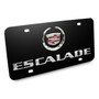 Cadillac Logo Escalade Black Stainless Steel License Plate