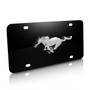 Ford Mustang 3D Pony Black Stainless Steel License Plate