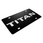 Nissan Titan 3d Nameplate Black Stainless Steel License Plate by iPick Image, Made in USA