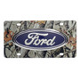 Ford 3d Logo Camouflage Steel License Plate