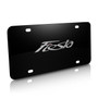 Ford Fiesta Black Stainless Steel License Plate