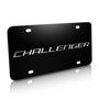 Dodge Challenger Black Steel License Plate