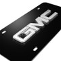 GMC 3D Chrome Logo Black Stainless Steel License Plate