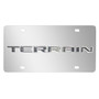 GMC Terrain 3d Nameplate Chrome Stainless Steel License Plate, Made in USA