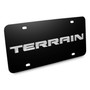 Chevrolet Terrain 3d Nameplate Black Stainless Steel License Plate, Made in USA