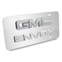 GMC Envoy Double 3d Logo Chrome Stainless Steel License Plate, Made in USA