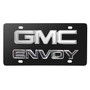 GMC Envoy Double 3d Logo Black Stainless Steel License Plate, Made in USA