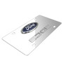 Ford Edge Double 3d Logo Chrome Stainless Steel License Plate, Made in USA