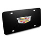 Cadillac Crest New 3D Logo Black Stainless Steel Auto License Plate