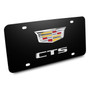 Cadillac CTS Crest 3D Logo Black Stainless Steel Auto License Plate