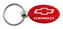 Chevrolet Red Aluminum Oval Key Chain