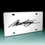 Ford Mustang Script Name On Polished License Plate