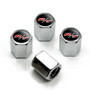 Dodge New R/T Logo Chrome Tire Stem Valve Caps