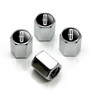 Lincoln Silver Logo Chrome Tire Stem Valve Caps