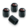 Dodge Red R/T Logo Black Tire Stem Valve Caps