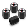 Ford Mustang Logo Black Tire Stem Valve Caps