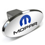 Mopar Engraved Oval Chrome Aluminum Tow Hitch Cover for Jeep Dodge RAM