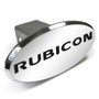 Jeep Rubicon Engraved Oval Chrome Aluminum Tow Hitch Cover