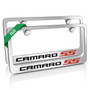 2 Chevrolet Camaro Red SS Engraved Chrome Metal License Plate Frames