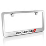 Dodge New Logo Chrome Brass License Plate Frame, Licensed Product