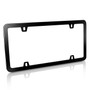 Black Slim Style Metal License Plate Frame with 4 Holes