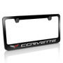 Chevrolet Corvette C6 Black Metal License Plate Frame