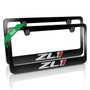 2 Chevrolet Camaro ZL1Black Metal Engraved License Plate Frames