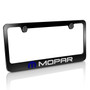 Mopar Logo Black Metal License Plate Frame for Dodge, Chrysler, Jeep