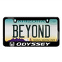 Honda Odyssey Black Metal License Plate Frame