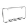 Ford F-250 F-350 Super Duty Brushed Steel Auto License Plate Frame