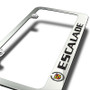 Cadillac 2 Logos Escalade Chrome Metal License Plate Frame, Official Licensed