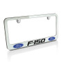 Ford F-150 Dual Logos Chrome Metal Auto License Plate Frame