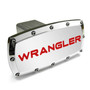 Jeep Wrangler Red Engraved Billet Aluminum Chrome Tow Hitch Cover