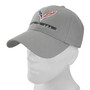 Chevrolet Corvette C7 Logo Gray Baseball Hat Cap