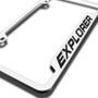 Ford Explorer Brushed Steel License Plate Frame