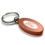 Ford Logo Orange Aluminum Oval Key Chain