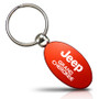 Jeep Grand Cherokee Red Aluminum Oval Key Chain