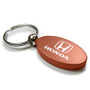 Honda Logo Orange Aluminum Oval Key Chain