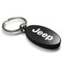Jeep Black Aluminum Oval Key Chain