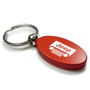 Jeep Grille Logo Red Aluminum Oval Key Chain