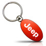 Jeep Red Aluminum Oval Key Chain