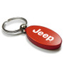 Jeep Red Aluminum Oval Key Chain
