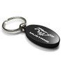 Ford Mustang Black Aluminum Oval Key Chain, Official Licensed