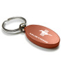 Frod Mustang Tri-Bar Logo Orange Aluminum Oval Key Chain